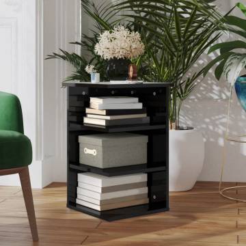  Side Cabinet High Gloss Black 35x35x55 cm Engineered Wood