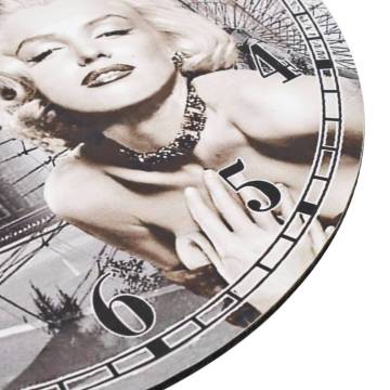  Vintage Wall Clock Marilyn Monroe 30 cm