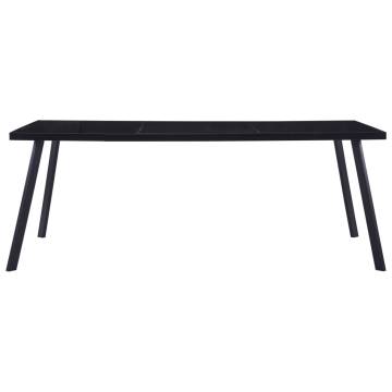  Dining Table Black 200x100x75 cm Tempered Glass