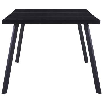  Dining Table Black 200x100x75 cm Tempered Glass