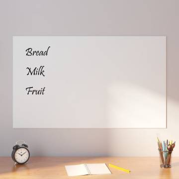  Wall-mounted Magnetic Board White 100x60 cm Tempered Glass