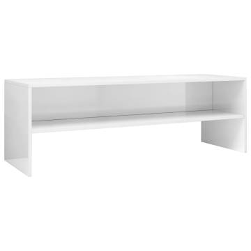  TV Cabinet High Gloss White 120x40x40 cm Engineered Wood