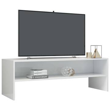  TV Cabinet High Gloss White 120x40x40 cm Engineered Wood