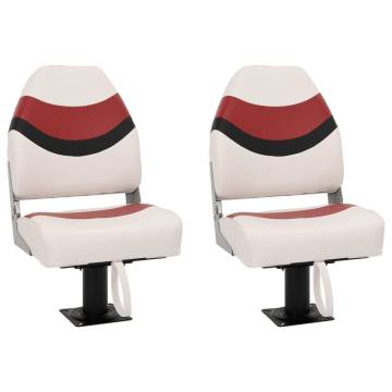  Boat Seats 2 pcs with Pedestal 360° Rotatable