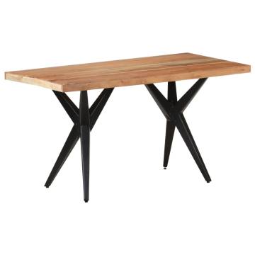  Dining Table 140x70x76 cm Solid Acacia Wood