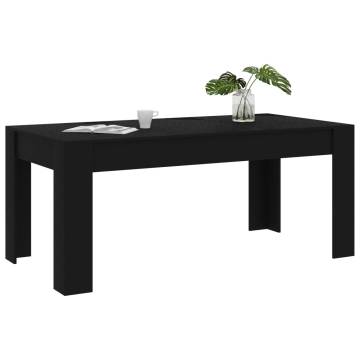  Dining Table Black 180x90x76 cm Engineered Wood