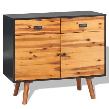  Sideboard Solid Acacia Wood 90x33.5x83 cm