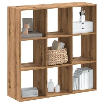  Bookcase Artisian Oak 102x32x102 cm Engineered Wood