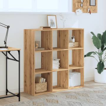  Bookcase Artisian Oak 102x32x102 cm Engineered Wood