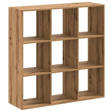  Bookcase Artisian Oak 102x32x102 cm Engineered Wood