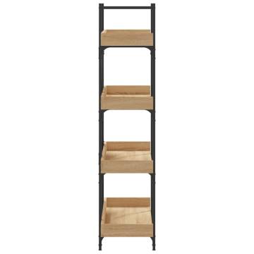 Bookcase 4-Tier Sonoma Oak 100x33x145.5 cm Engineered Wood