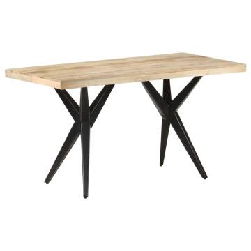  Dining Table 140x70x76 cm Rough Mango Wood