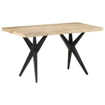  Dining Table 140x70x76 cm Rough Mango Wood