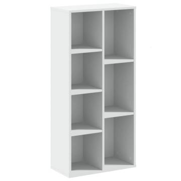  Bookcase White 50x25x105 cm Engineered Wood