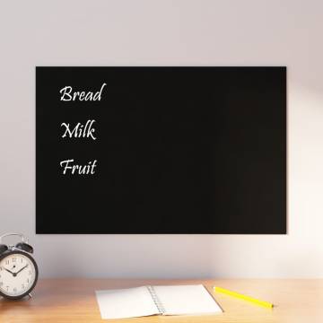  Wall-mounted Magnetic Board Black 60x40 cm Tempered Glass