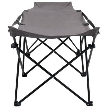  Folding Sun Lounger Grey Steel