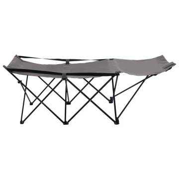  Folding Sun Lounger Grey Steel