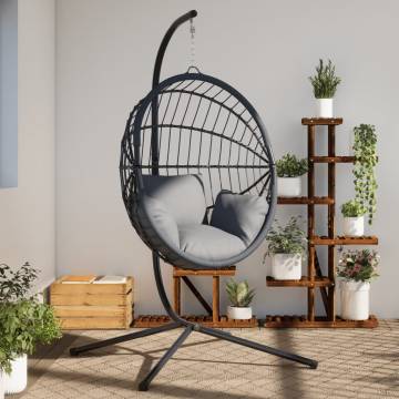  Hanging Egg Chair Stand Black Steel