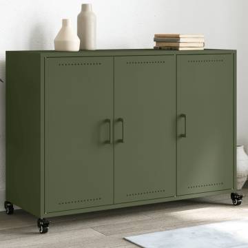  Sideboard Olive Green 100.5x39x72 cm Cold-rolled Steel