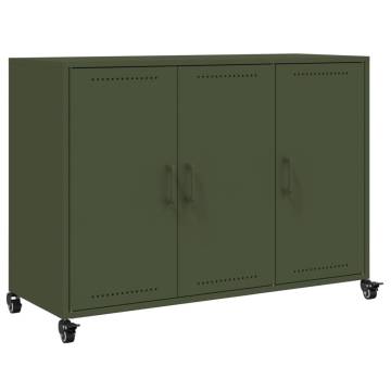  Sideboard Olive Green 100.5x39x72 cm Cold-rolled Steel