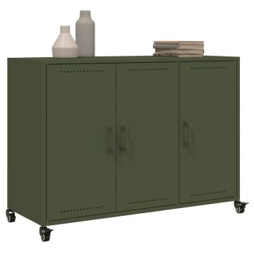  Sideboard Olive Green 100.5x39x72 cm Cold-rolled Steel