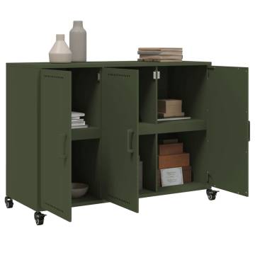  Sideboard Olive Green 100.5x39x72 cm Cold-rolled Steel