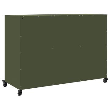  Sideboard Olive Green 100.5x39x72 cm Cold-rolled Steel