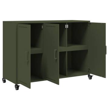  Sideboard Olive Green 100.5x39x72 cm Cold-rolled Steel