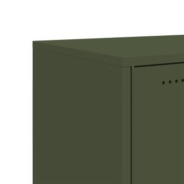  Sideboard Olive Green 100.5x39x72 cm Cold-rolled Steel