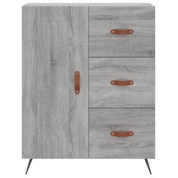  Highboard Grey Sonoma 69.5x34x180 cm Engineered Wood