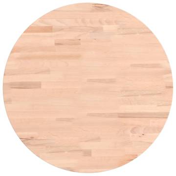  Table Top Ø50x1.5 cm Round Solid Wood Beech