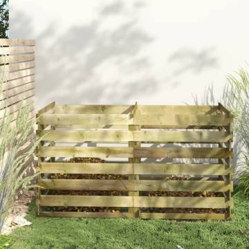  Slatted Compost Bin Impregnated Pinewood 160x80x58 cm