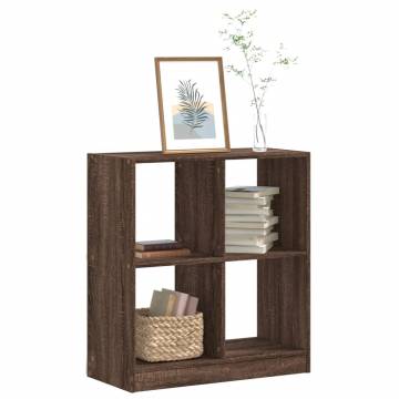  Bookcase Brown Oak 68.5x32x75 cm Engineered Wood