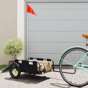  Bike Trailer Black Oxford Fabric and Iron