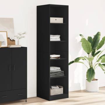  Wardrobe Black 50x50x200 cm Engineered Wood