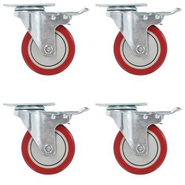  12 pcs Swivel Casters 100 mm