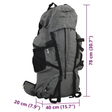  Hiking Backpack Grey 80 L Oxford Fabric