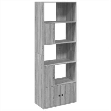  Bookcase Grey Sonoma 70x36x189 cm Engineered Wood