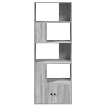  Bookcase Grey Sonoma 70x36x189 cm Engineered Wood