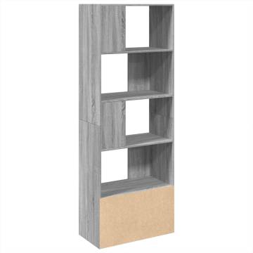  Bookcase Grey Sonoma 70x36x189 cm Engineered Wood