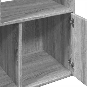  Bookcase Grey Sonoma 70x36x189 cm Engineered Wood