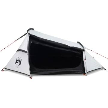  Camping Tent Tunnel 2-Person White Blackout Fabric Waterproof