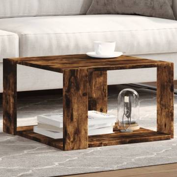  Coffee Table Smoked Oak 51.5x51.5x30 cm Engineered Wood