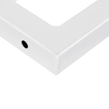  Shelf Brackets for Washbasin 2 pcs White Trapezium Steel