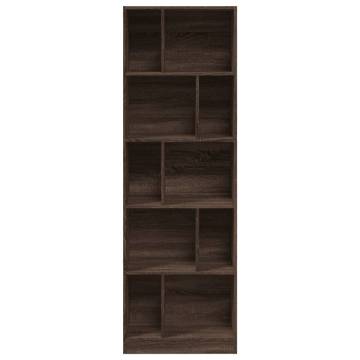  Bookcase Brown Oak 57x28.5x174 cm Engineered Wood