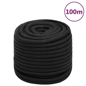 Boat Rope Full Black 16 mm 100 m Polypropylene