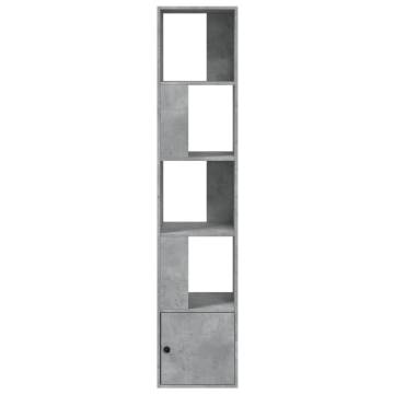  Bookcase Concrete Grey 40x36x189 cm Engineered Wood