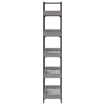 Bookcase 5-Tier Grey Sonoma 100x33x180.5 cm Engineered Wood