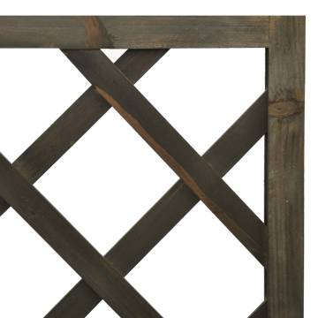  Corner Trellis Planter Grey 50x50x145 cm Solid Firwood