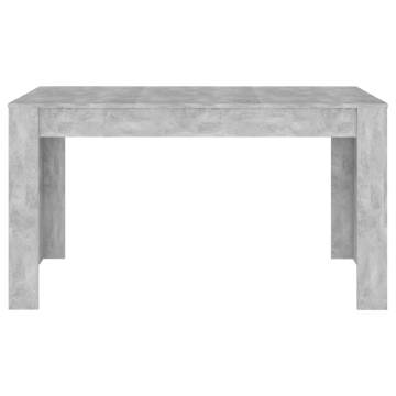 Dining Table Concrete Grey 140x74.5x76 cm Engineered Wood